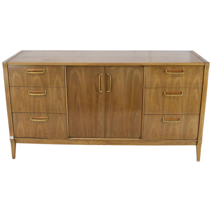 Satinwood Brass Pulls Dresser Credenza