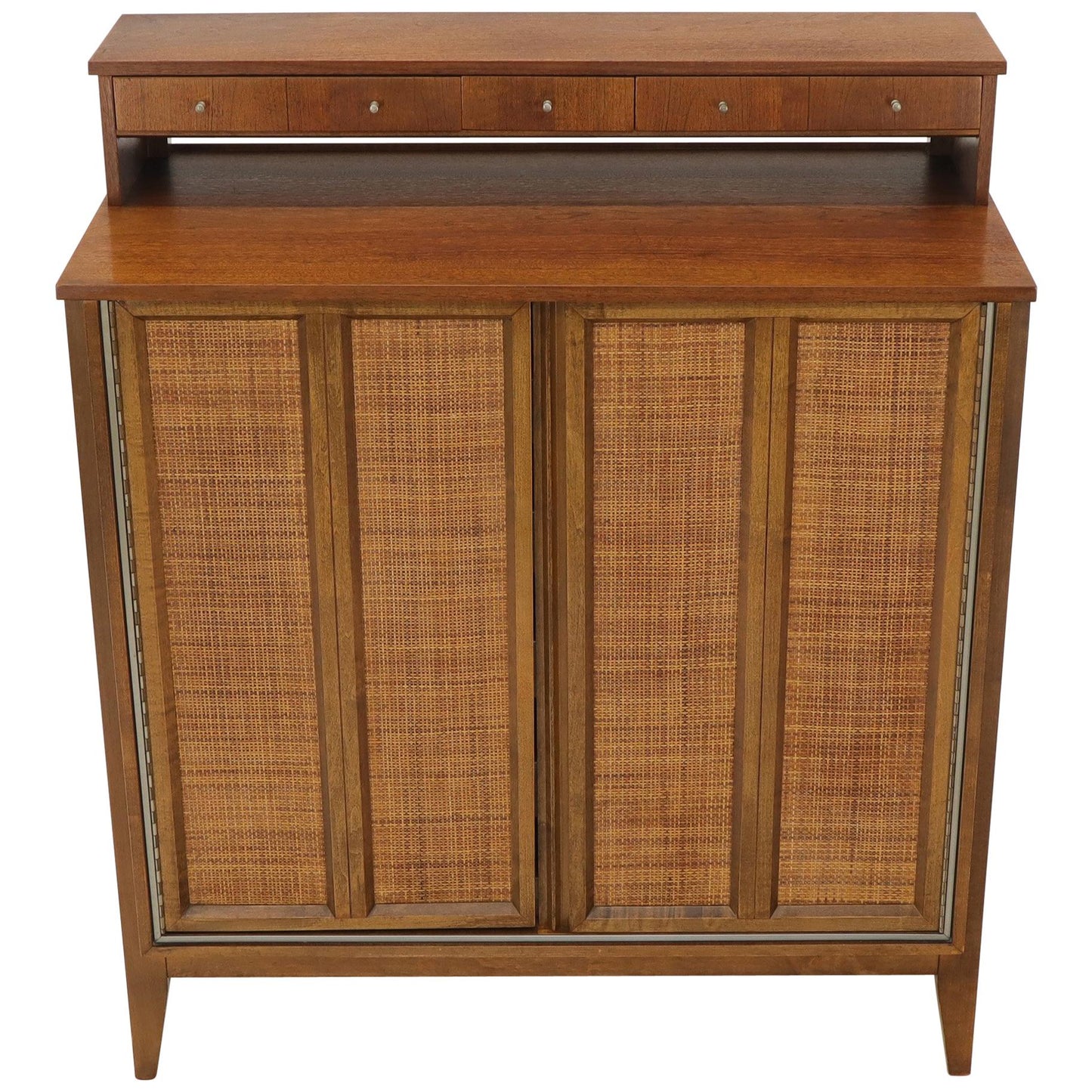 Mid-Century Modern High Chest Dresser with Separate Jewelry Compartment on Top