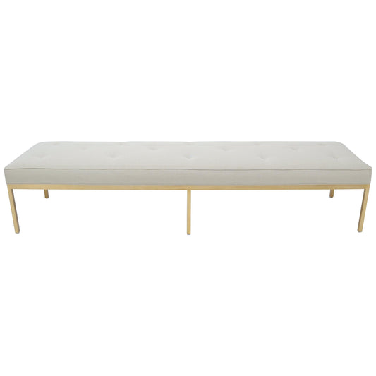 Extra Long Solid Brass Base Frame Spring Loaded New Upholstery Bench Daybed