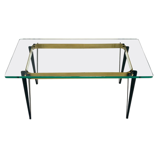 Petit Fontana Arte Mid-Century Modern Brass & Glass Rectangle Coffee Table Mint!