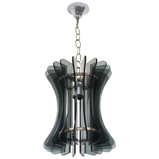 Veca Italian Mid-Century Modern Pendant Light Fixture Chandelier