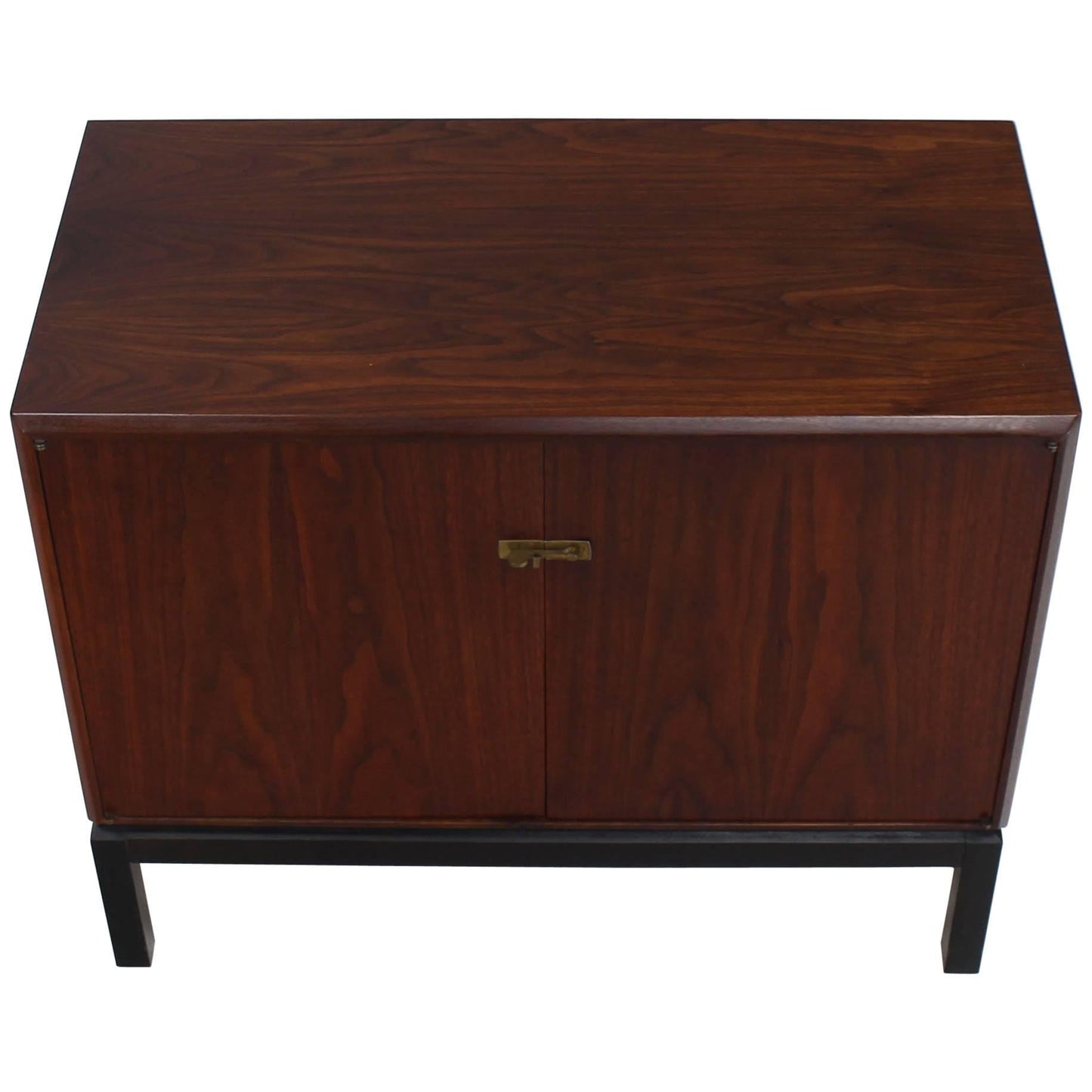 Danish Mid-Century Modern Oiled Walnut Bachelor Chest Cabinet Two-Door