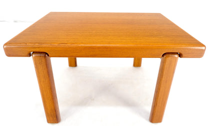 Danish Mid Century Modern Solid Teak Legs Compact Rectangle Coffee Table MINT!