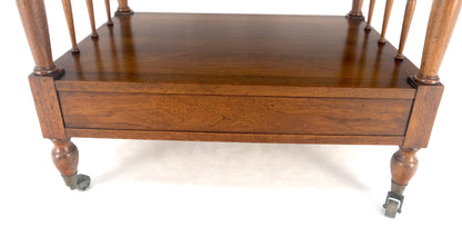 Henredon Heritage One Drawer Drop Ring Pulls Walnut End Table Nightstand MINT