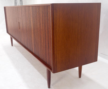 Tambour Doors Early Danish Mid Century Modern Long Credenza Dresser MINT!