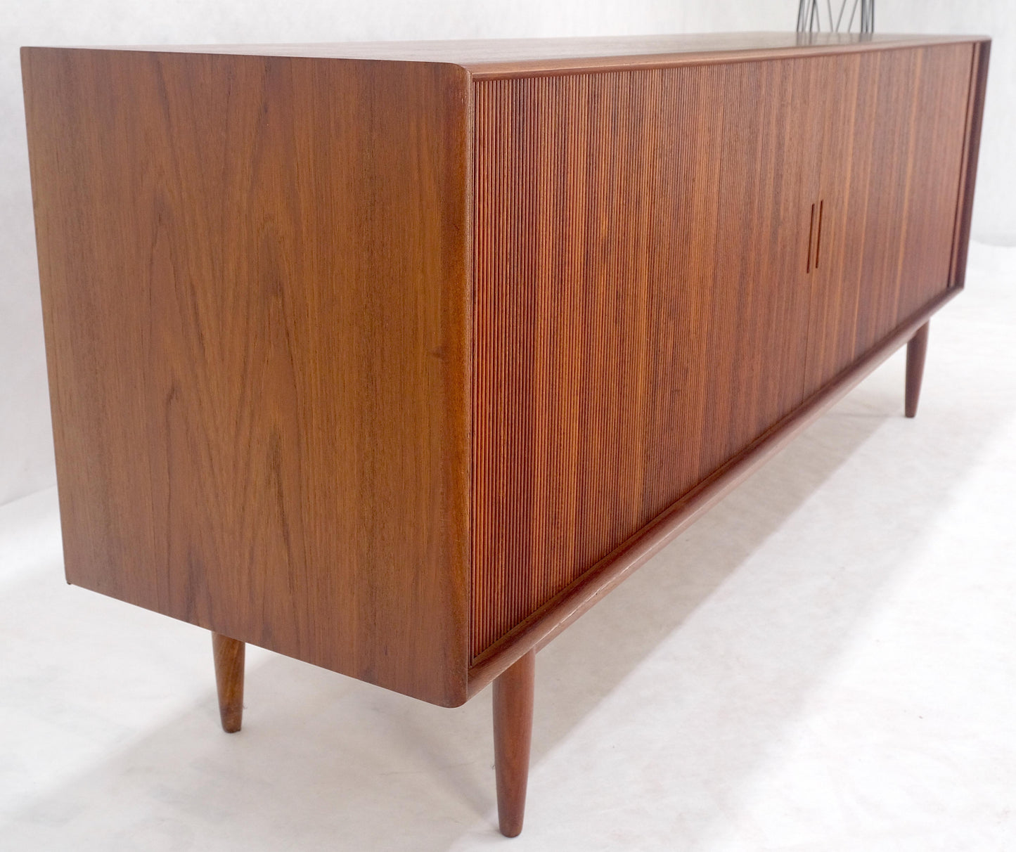 Tambour Doors Early Danish Mid Century Modern Long Credenza Dresser MINT!