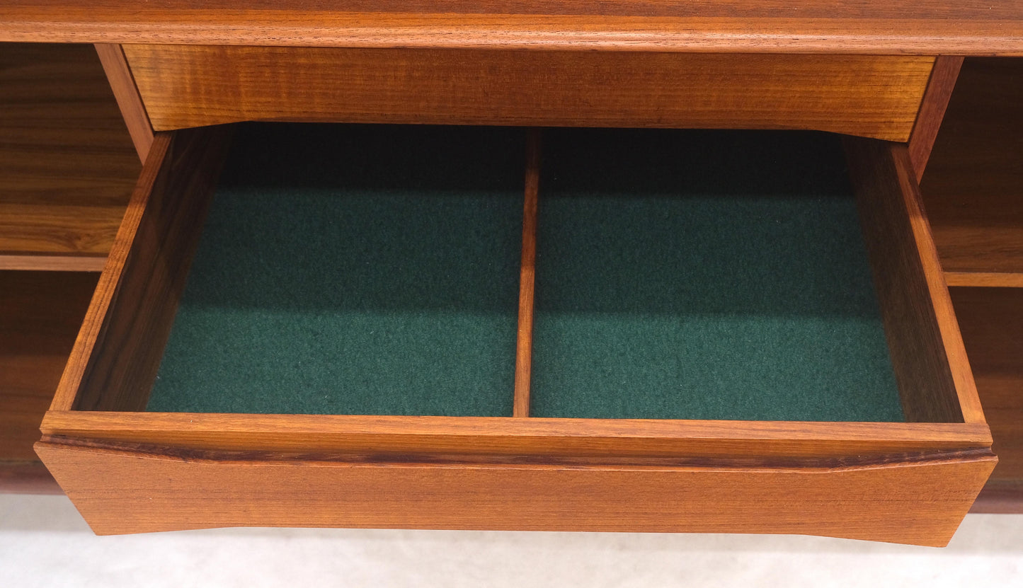 Tambour Doors Early Danish Mid Century Modern Long Credenza Dresser MINT!