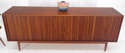 Tambour Doors Early Danish Mid Century Modern Long Credenza Dresser MINT!