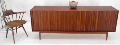 Tambour Doors Early Danish Mid Century Modern Long Credenza Dresser MINT!