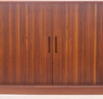 Tambour Doors Early Danish Mid Century Modern Long Credenza Dresser MINT!