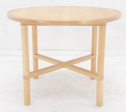 H/S Haslev Danish Mid Century Modern Solid Birch Round Side End Table Stand MINT