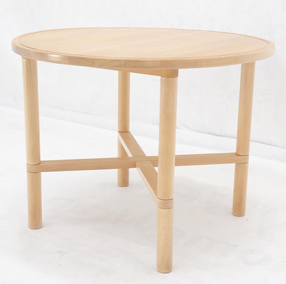 H/S Haslev Danish Mid Century Modern Solid Birch Round Side End Table Stand MINT