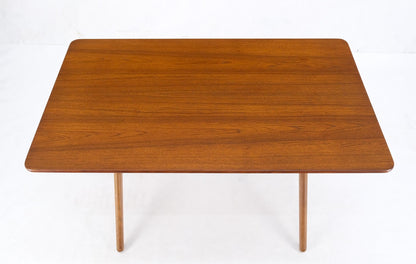 Hans Wegner Danish Mid-Century Modern Teak & Brass X Base Coffee Side Table