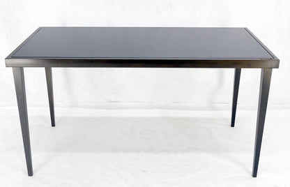 Heavy Gray Slate Top 30x60 Rectangle Bronze Finish Base Work Library Table MINT