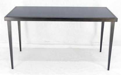 Heavy Gray Slate Top 30x60 Rectangle Bronze Finish Base Work Library Table MINT