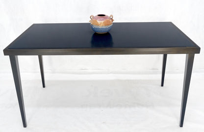 Heavy Gray Slate Top 30x60 Rectangle Bronze Finish Base Work Library Table MINT