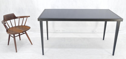 Heavy Gray Slate Top 30x60 Rectangle Bronze Finish Base Work Library Table MINT