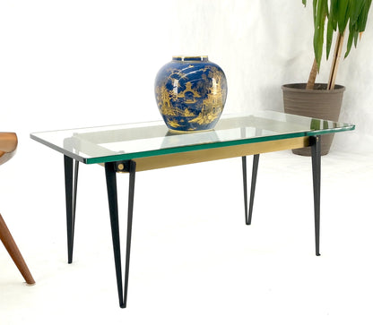 Petit Fontana Arte Mid-Century Modern Brass & Glass Rectangle Coffee Table Mint!