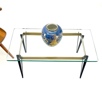 Petit Fontana Arte Mid-Century Modern Brass & Glass Rectangle Coffee Table Mint!