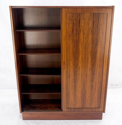 Danish Mid Century Modern Rosewood Two Sliding Doors Bookcase Shelves MINT!