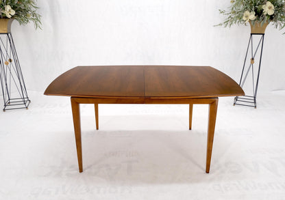 American Walnut Mid Century Modern Boat Shape Dining Table 1 Extension Leaf MINT