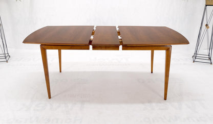 American Walnut Mid Century Modern Boat Shape Dining Table 1 Extension Leaf MINT