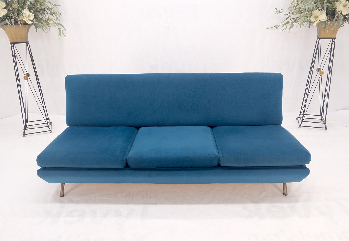 Marco Zanuso Sofa for Arflex Mid Century Italian Modern Teal Upholstery Clean!