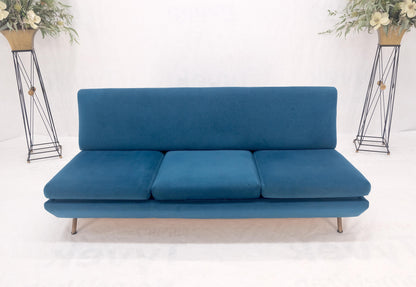 Marco Zanuso Sofa for Arflex Mid Century Italian Modern Teal Upholstery Clean!