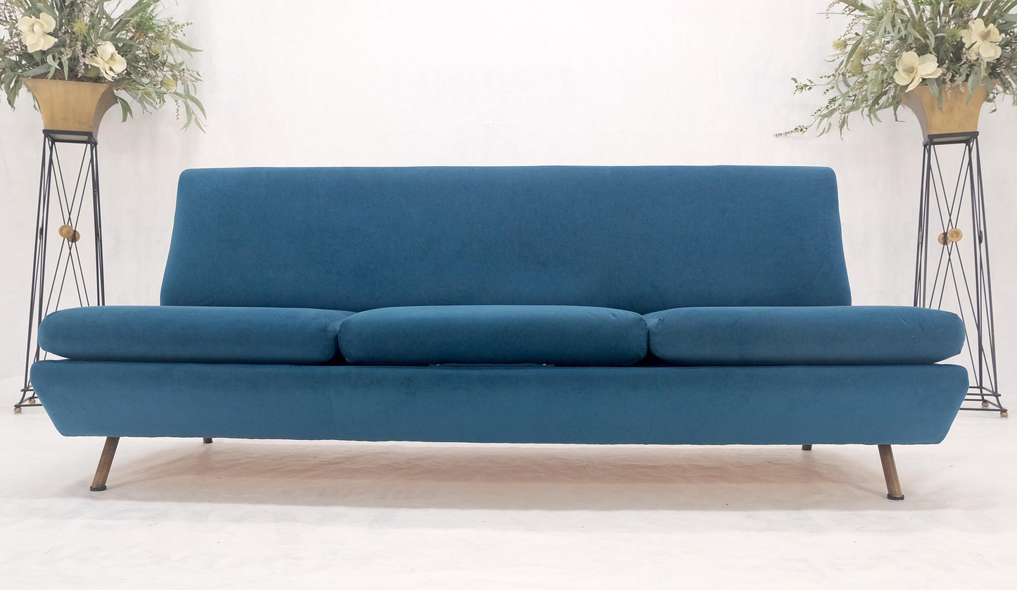 Marco Zanuso Sofa for Arflex Mid Century Italian Modern Teal Upholstery Clean!