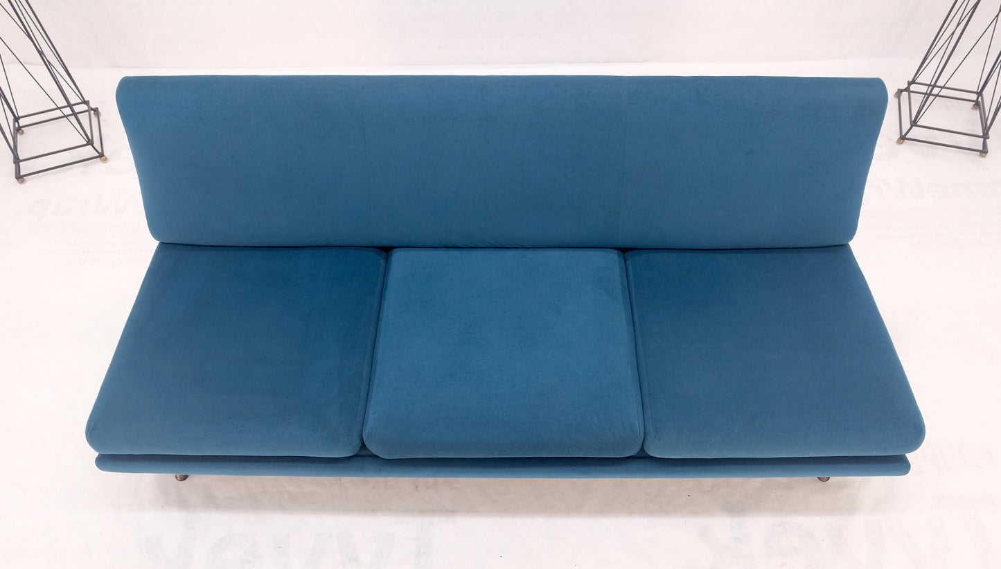 Marco Zanuso Sofa for Arflex Mid Century Italian Modern Teal Upholstery Clean!