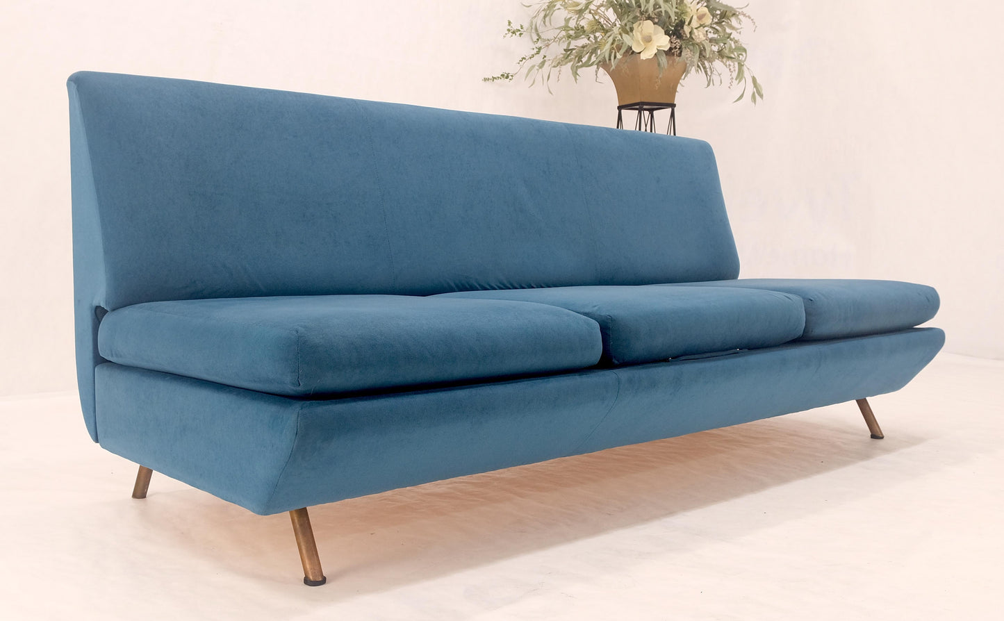 Marco Zanuso Sofa for Arflex Mid Century Italian Modern Teal Upholstery Clean!