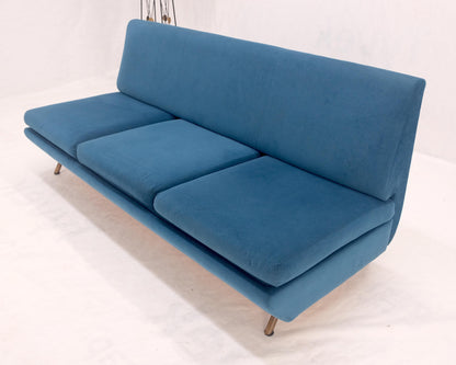 Marco Zanuso Sofa for Arflex Mid Century Italian Modern Teal Upholstery Clean!