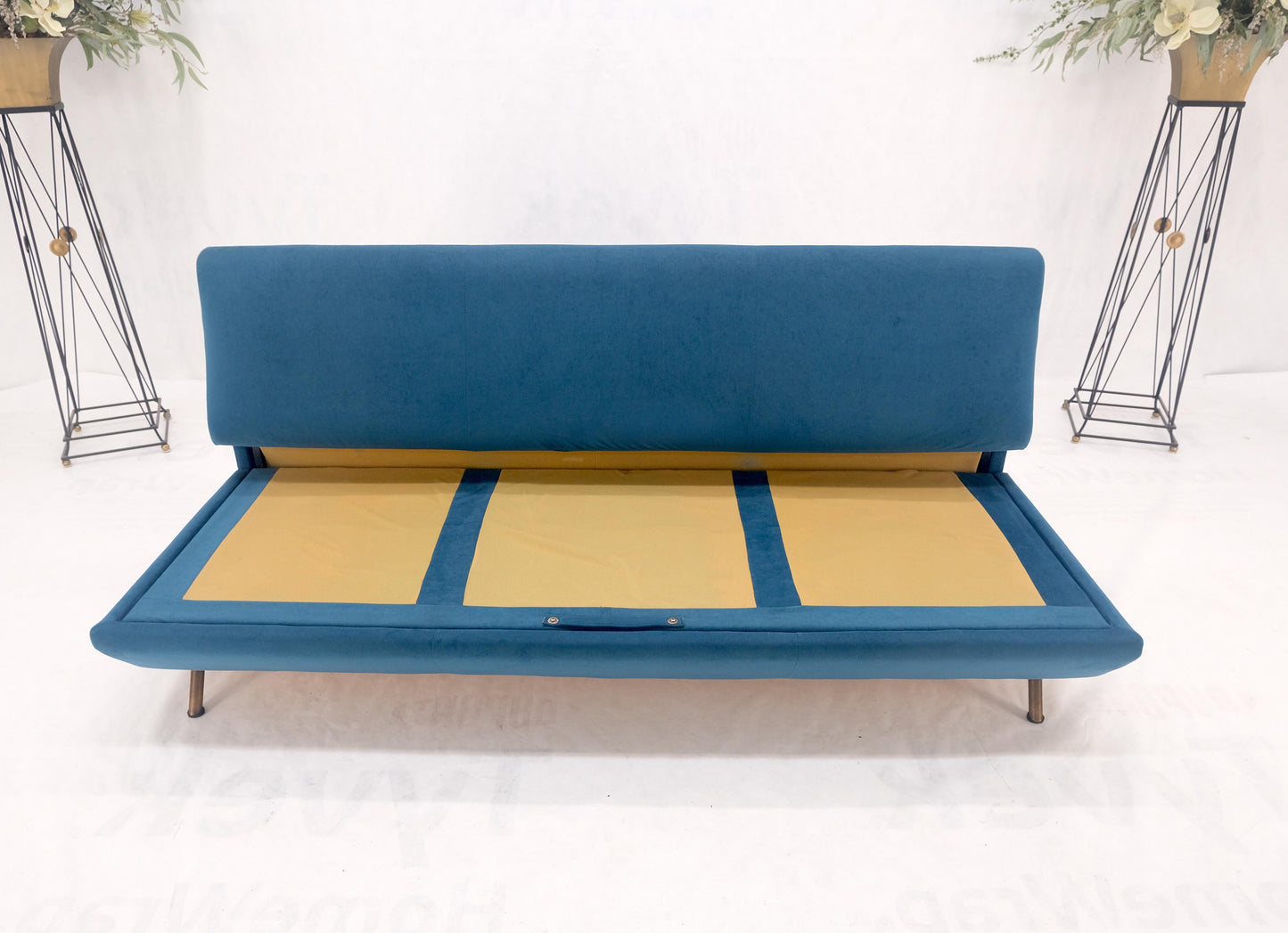 Marco Zanuso Sofa for Arflex Mid Century Italian Modern Teal Upholstery Clean!