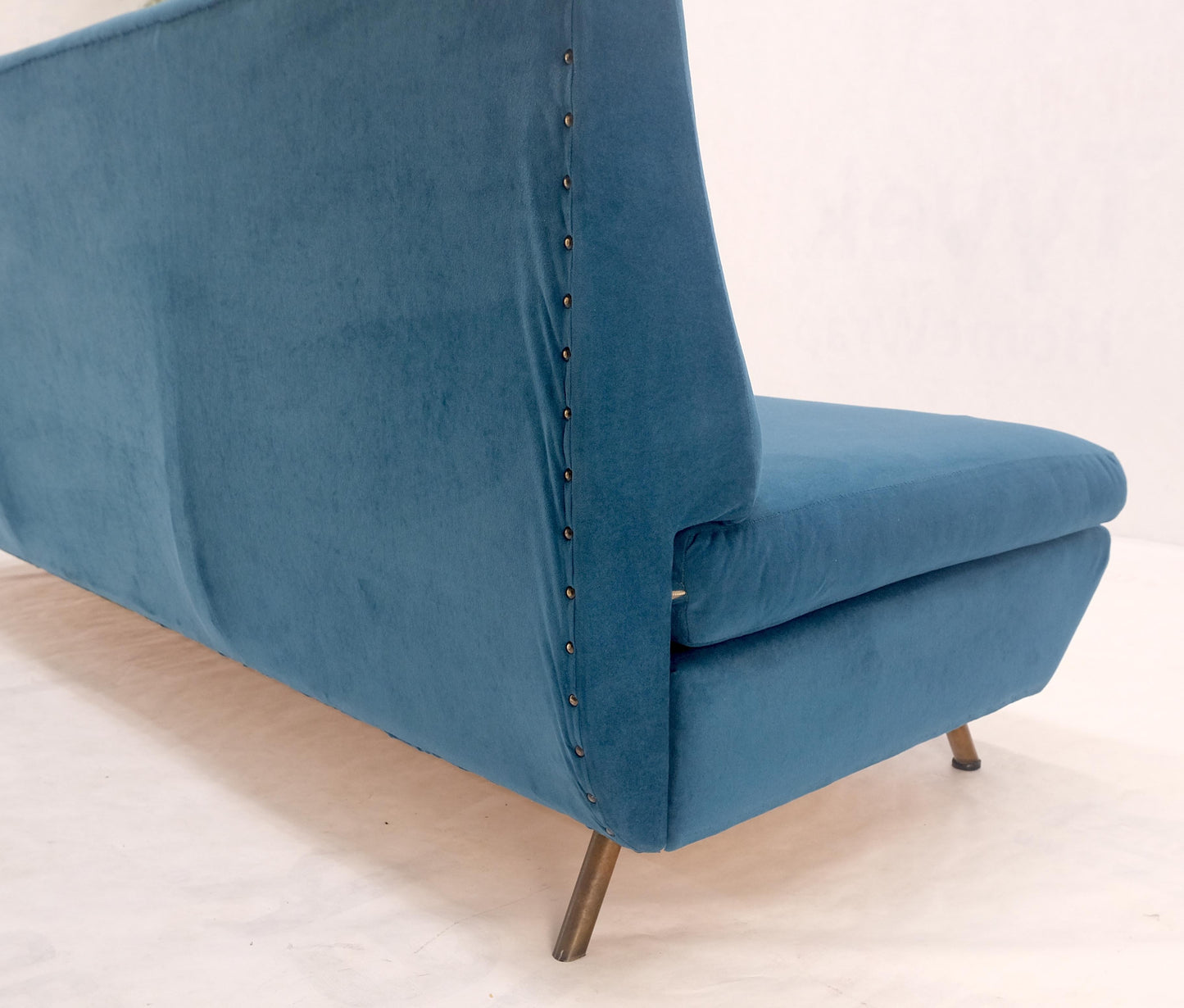 Marco Zanuso Sofa for Arflex Mid Century Italian Modern Teal Upholstery Clean!