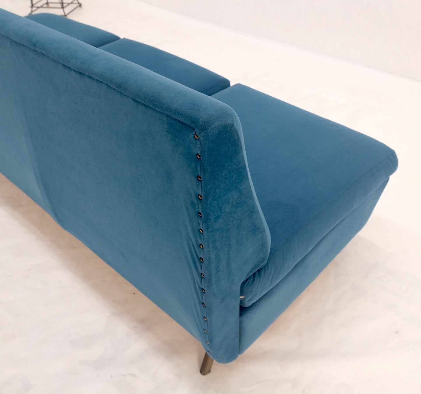 Marco Zanuso Sofa for Arflex Mid Century Italian Modern Teal Upholstery Clean!