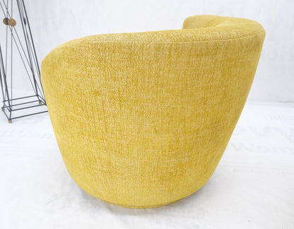 Pair of Vladimir Kagan for Directional Nautilus Chairs Yellow Gold MINT!