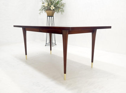 Tommy Parzinger Charak Modern Dimond Top Tapered Leg Dining Table Leaves MINT!