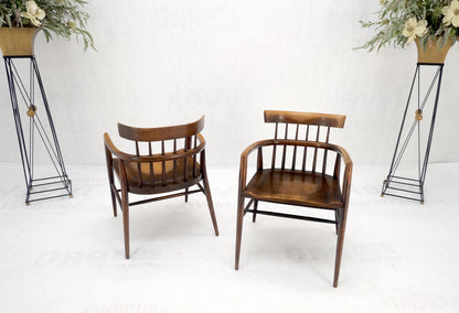 Pair of Paul McCobb Solid Birch Round Back Barrel Shape Arm Chairs