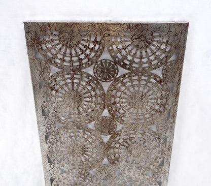 Geometrical Patterns Silver Gilt Sheet Metal Wall Hanging Sculpture Screen MINT