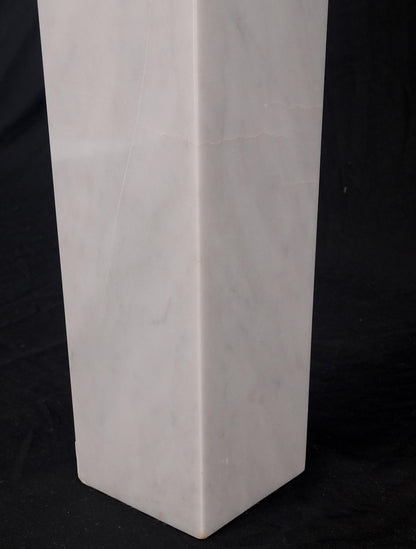 Mid Century Modern Square White Marble Base Gibbing Table Lamp for Hansen MINT!