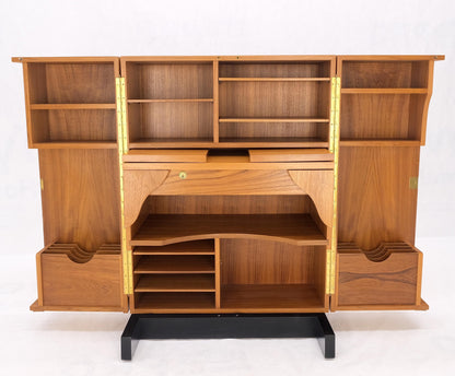 Danish Mid-Century Modern Teak Box Wooton Desk Table File Cabinet Organizer Mint