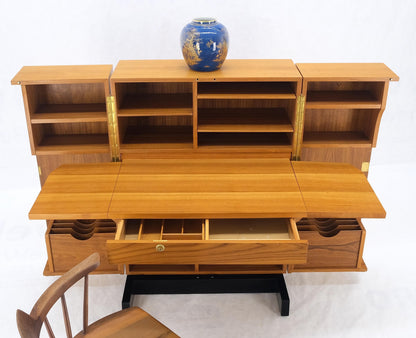 Danish Mid-Century Modern Teak Box Wooton Desk Table File Cabinet Organizer Mint