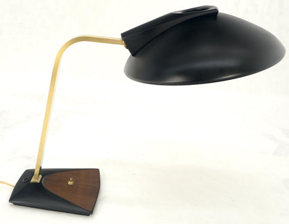 Vintage c1970s Italian Mid Century Modern Adjustable Brass Desk Table Lamp MINT!