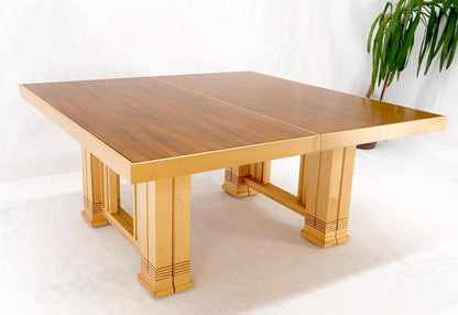 Very Large 3 Leaves Square Gate Leg Dining Conference Custom Table