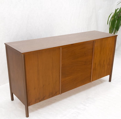 John Stuart Walnut Mid-Century Modern Long Credenza Dresser Pull Out Shelf Mint!