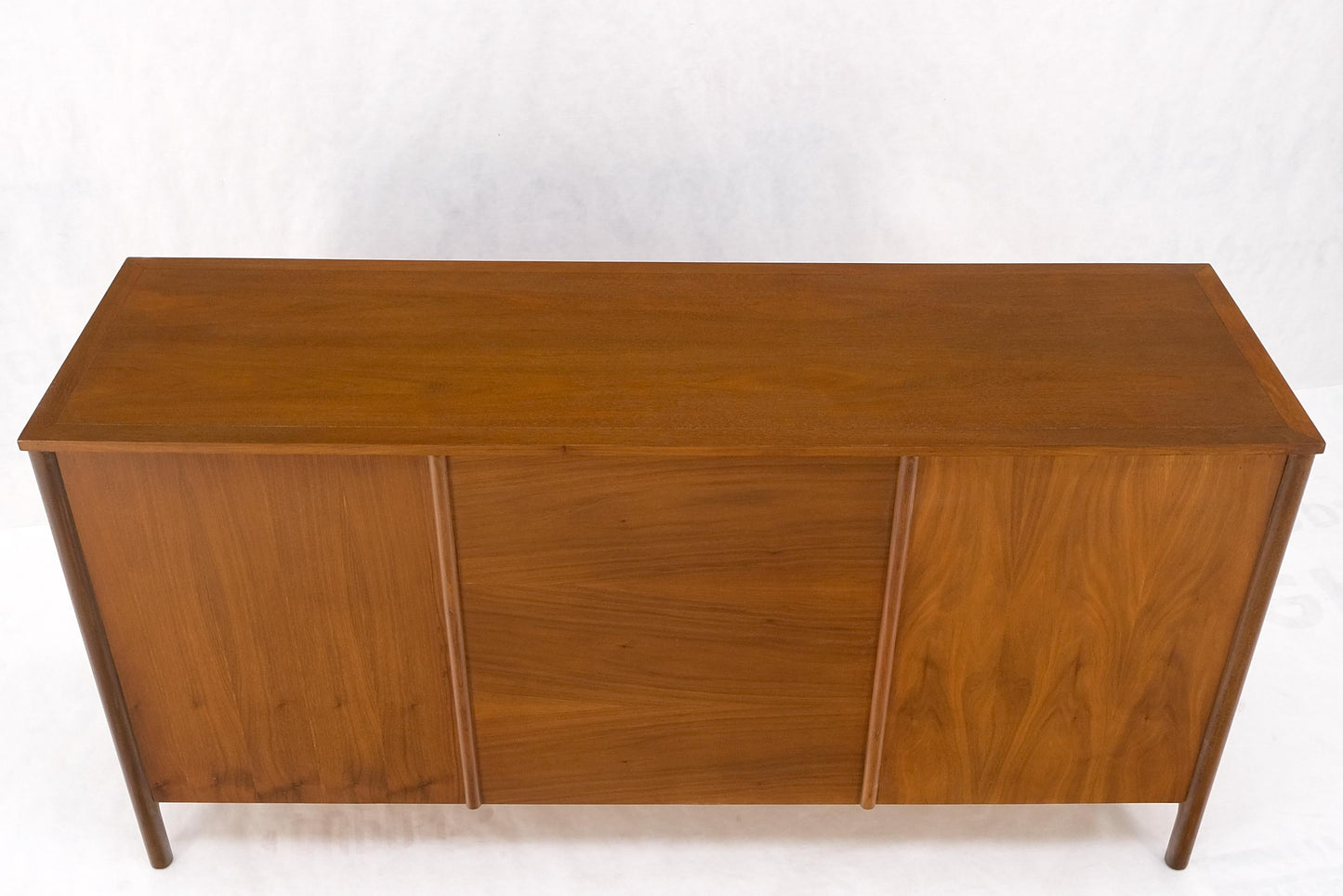 John Stuart Walnut Mid-Century Modern Long Credenza Dresser Pull Out Shelf Mint!