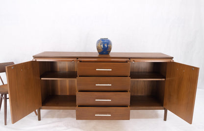 John Stuart Walnut Mid-Century Modern Long Credenza Dresser Pull Out Shelf Mint!