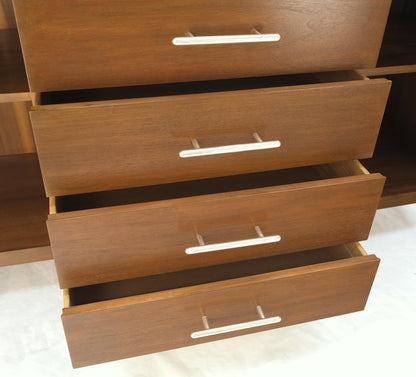 John Stuart Walnut Mid-Century Modern Long Credenza Dresser Pull Out Shelf Mint!