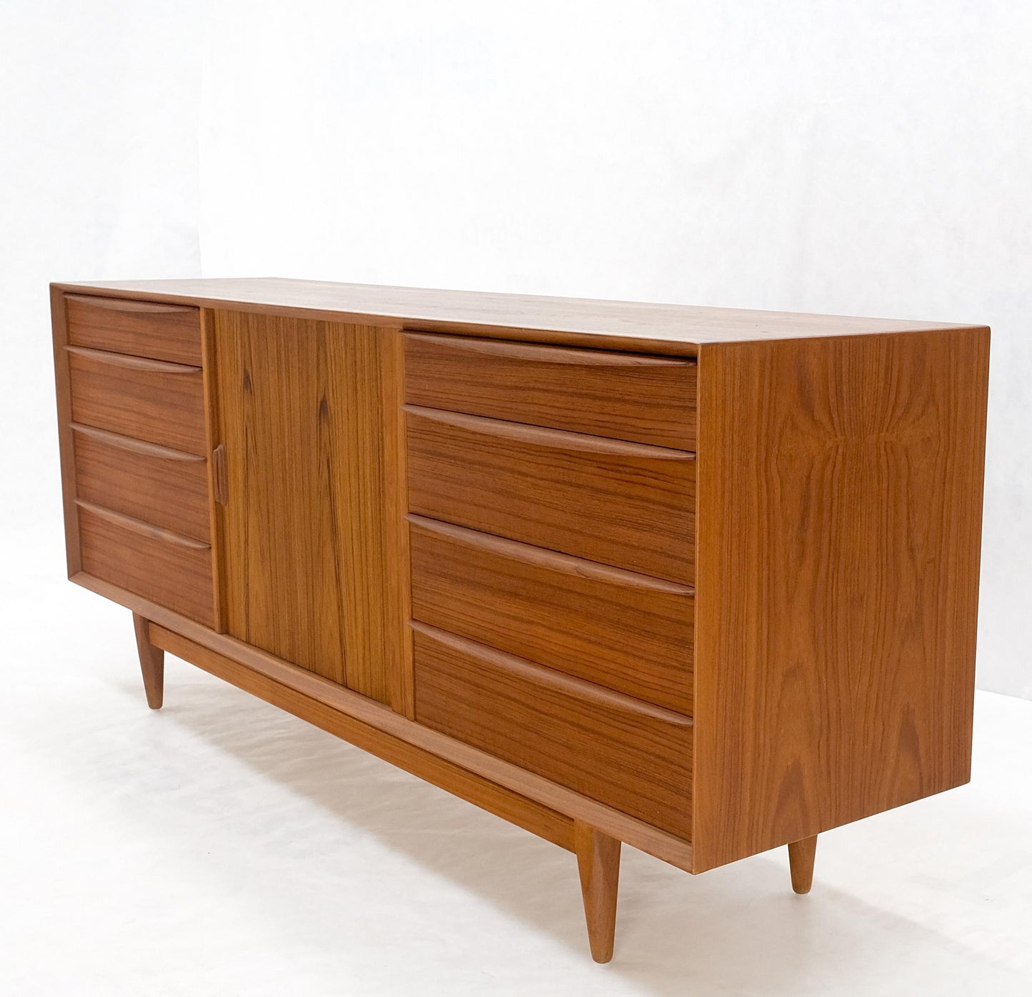 Teak Danish Mid-Century Modern Tambour Credenza Dresser by Falster Mint!