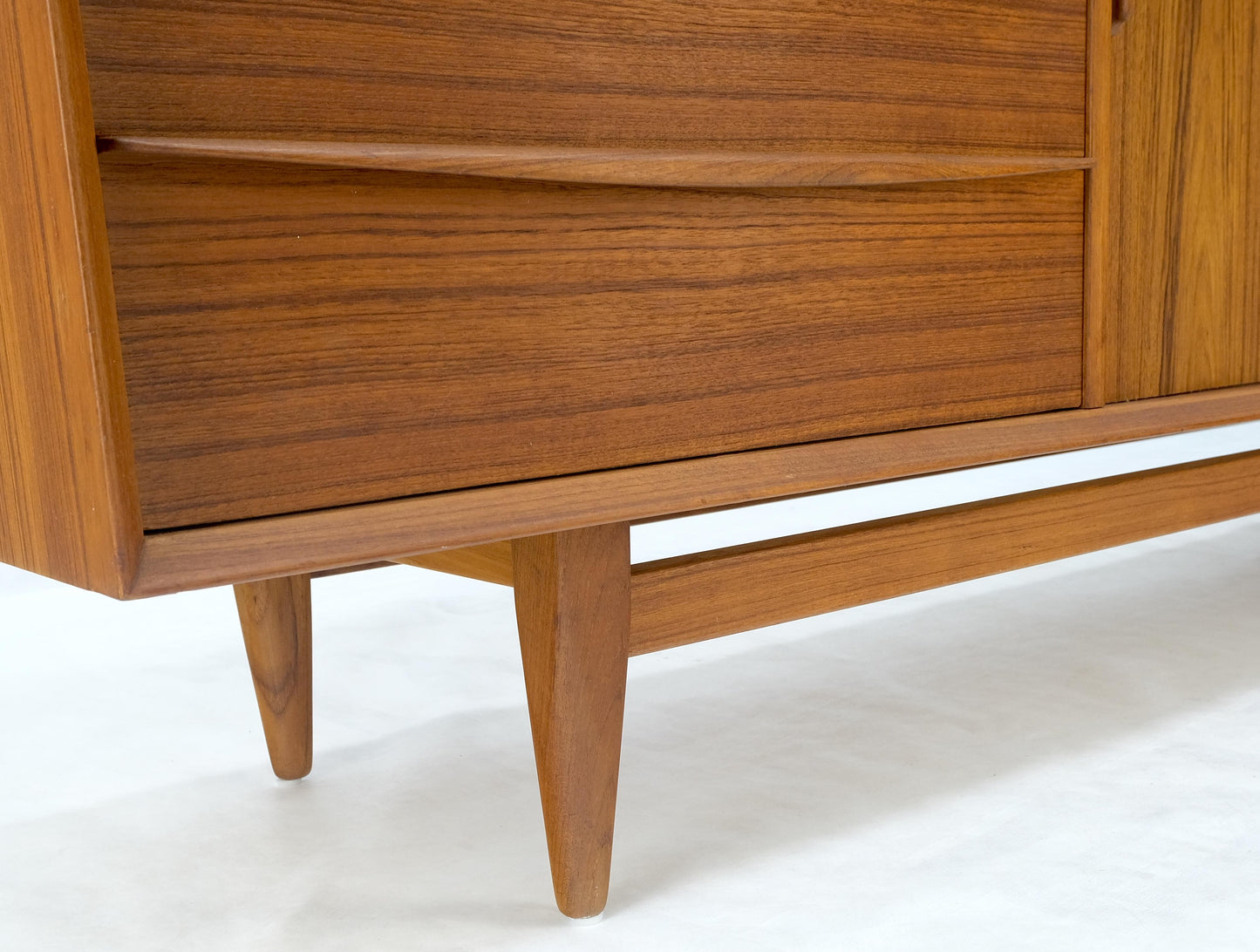 Teak Danish Mid-Century Modern Tambour Credenza Dresser by Falster Mint!